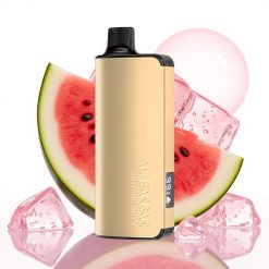 Alibarbar Ingot 9000 Puffs Vape Descansável Melancia Gelo 22ml 2350mAh LED