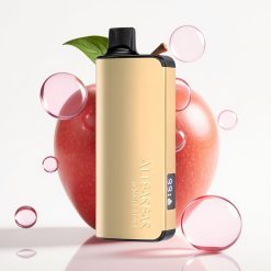 Alibarbar Ingot 9000 Puffs Vape Descarga Dupla Maçã 22ml 2350mAh LED