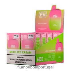 FLUM PEBBLE Flavors - FLUM PEBBLES 6.000 baforadas 10 pacotes H682F056 sorvete de melo