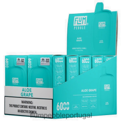 FLUM PEBBLE Vape Portugal - FLUM PEBBLES 6.000 baforadas 10 pacotes H682F03 uva aloe