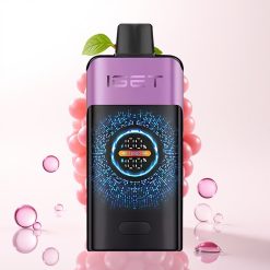 IGET ONE 12000 Puffs Descartável Vape Chupa Chups Uva - Modo Regular 12000 Puffs, 2700 mAh, Tela Colorida Curva