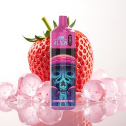 JNR Alien 10000 Puffs 850mAh Tipo-C LED Morango Gelo Disposable Vape