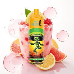 JNR Alien 10000 Puffs Recarregável Tipo-C Sabor Tropical Punch LED RGB 20ml