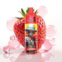JNR Alien 10000 Puffs Vape Descartável Morango Romã - 850mAh, 20ml, Tipo-C