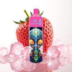 JNR Alien Max 18000 Puffs Vape Morango Gelo com LED, Dual Coil, 28ml, Tipo-C
