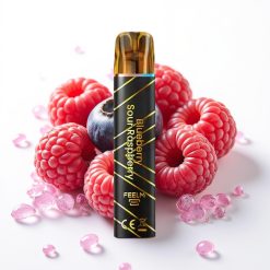 JNR Black&Golden 800 Puffs 2ml 2% Nicotina Sabor Mirtilo Framboesa Azeda Disposable Vape