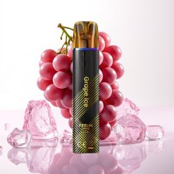 JNR Black&Golden 800 Puffs 550mAh 2ml TPD Sem Recarga Nicotina 2% Sabor Uva Gelo