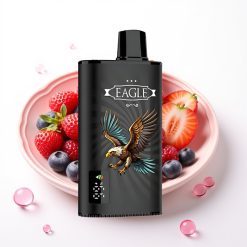 JNR EAGLE Smart 23000 Puffs Vape com Tela Digital, Bobina Mesh 1.0ohm, Fluxo de Ar Ajustável e Sabor Frutas Vermelhas