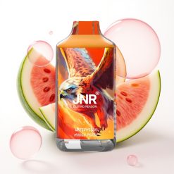 JNR Falcon 16000 Puffs Dispositivo Descartável Melancia Manga Pêssego, 22ml, Dual Mesh, USB-C/Lightning, LED, 0%/2% Nicotina