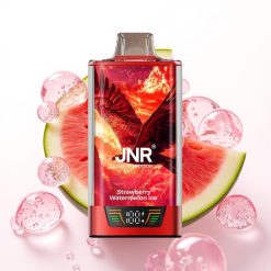 JNR Falcon Pro 28000 Recarregável com Tela Inteligente, Bobina Dupla Mesh, Sabor Morango Melancia Gelo, 30ml, 5% Nicotina