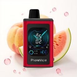 JNR PhoneVape 30000 puffs Recarregável Tipo-C Turbo Modo Pêssego Manga Melancia