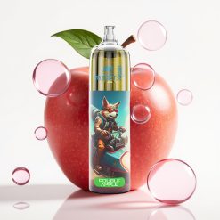 JNR Rocket-X 12400 Puffs Vape Descartável Maçã Dupla com Fluxo de Ar Ajustável, RGB, 1.2ohm, 850mAh, 25ml, Type-C