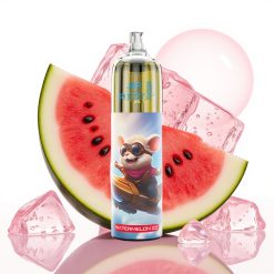 JNR Rocket-X 12400 Puffs Vape Descartável Melancia Gelo com Fluxo de Ar Ajustável, RGB, 850mAh, Tipo-C