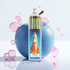 JNR Rocket-X 12400 Puffs Vape Descartável Sr. Azul com Fluxo de Ar Ajustável, RGB, Bobina Mesh 1.2ohm e Carga Rápida Type-C