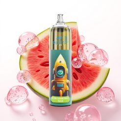 JNR Rocket-X 12400 Puffs Vaporizador Descartável com Fluxo de Ar Ajustável, RGB, 1.2ohm, 850mAh, Morango Melancia Gelo