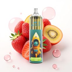 JNR Rocket-X 12400 Puffs Vaporizador Descartável Morango Kiwi com Fluxo de Ar Ajustável, RGB, Bateria 850mAh