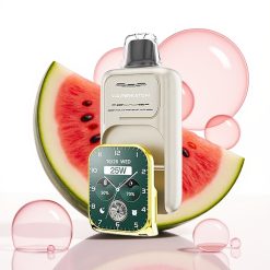 JNR VapeWatch 30000 Puffs Recarregável 1000mAh 19mL 5% Gelado Melancia Tipo-C Dual Mesh