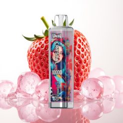 UWIN Crystal 10000 Puffs Recarregável com Luzes RGB Sabor Morango Gelado 18ml 0-5% Nicotina