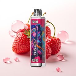 UWIN Crystal 10000 Puffs Recarregável Sabor Morango Cranberry Cereja 18ml RGB