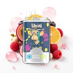 UWIN Crystal Twins 40000 Puffs Recarregável Sabor Kiwi Maracujá Goiaba Mirtilo Framboesa 0.6 Ohm 32ml