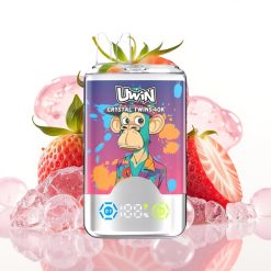 UWIN Crystal Twins 40000 Puffs Recarregável Sabor Morango Kiwi Uva Gelo