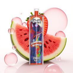 Uwin Shisha Hookah Crystal 20000 Puffs Morango Melancia 22ml 650mAh Type-C Mesh Coil