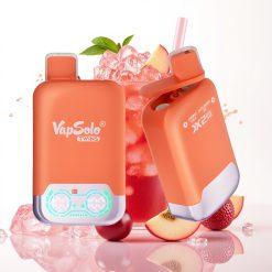 Vapsolo Twins 20000 Puffs Vape Descartável Cherry Cola & Juicy Peach Ice, 40ml, 20mg/ml/50mg/ml, Tipo-C