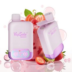 Vapsolo Twins 20000 Puffs Vape Descarte Gelado de Uva & Morango com Kiwi – 40ml, 20mg/ml ou 50mg/ml, 2 tanques, Type-C
