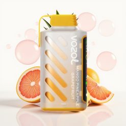 VOZOL Gear Power 20000 Puffs Vape Descartável Manga Abacaxi Toranja com Tela Cheia, Dual Mesh Coil e 20mL