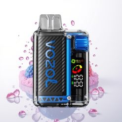 VOZOL Vista 20000 Puffs Recarregável Bateria 650mAh Tela OLED Sabor Framboesa Azul Gelo