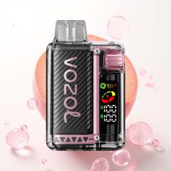 VOZOL Vista 20000 Puffs Rechargeable Kit OLED TPD 2% Pêssego Gelo 650mAh S.i.L.C