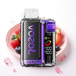 VOZOL Vista 20000 Puffs Vape Recarregável com Bateria 650mAh, Tela OLED, Sabor Frutas Vermelhas Misturadas