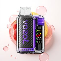 VOZOL Vista 20.000 Tragos Recarregável Morango Manga Tela OLED Bateria 650mAh 2% Nicotina